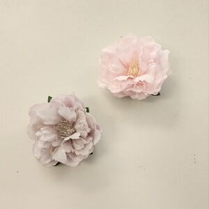 Pink And Purple Floral Flower Hair Clips